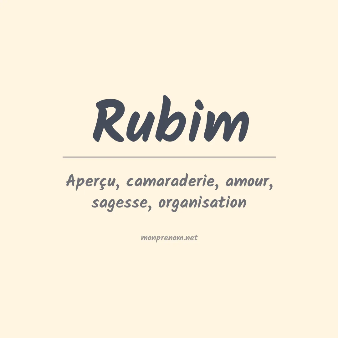 Prénom Rubim