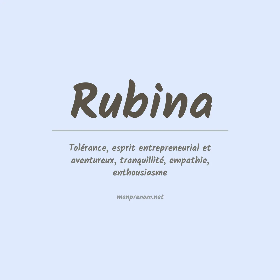 Signification du prénom Rubina