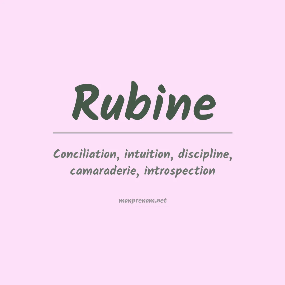 Signification du prénom Rubine