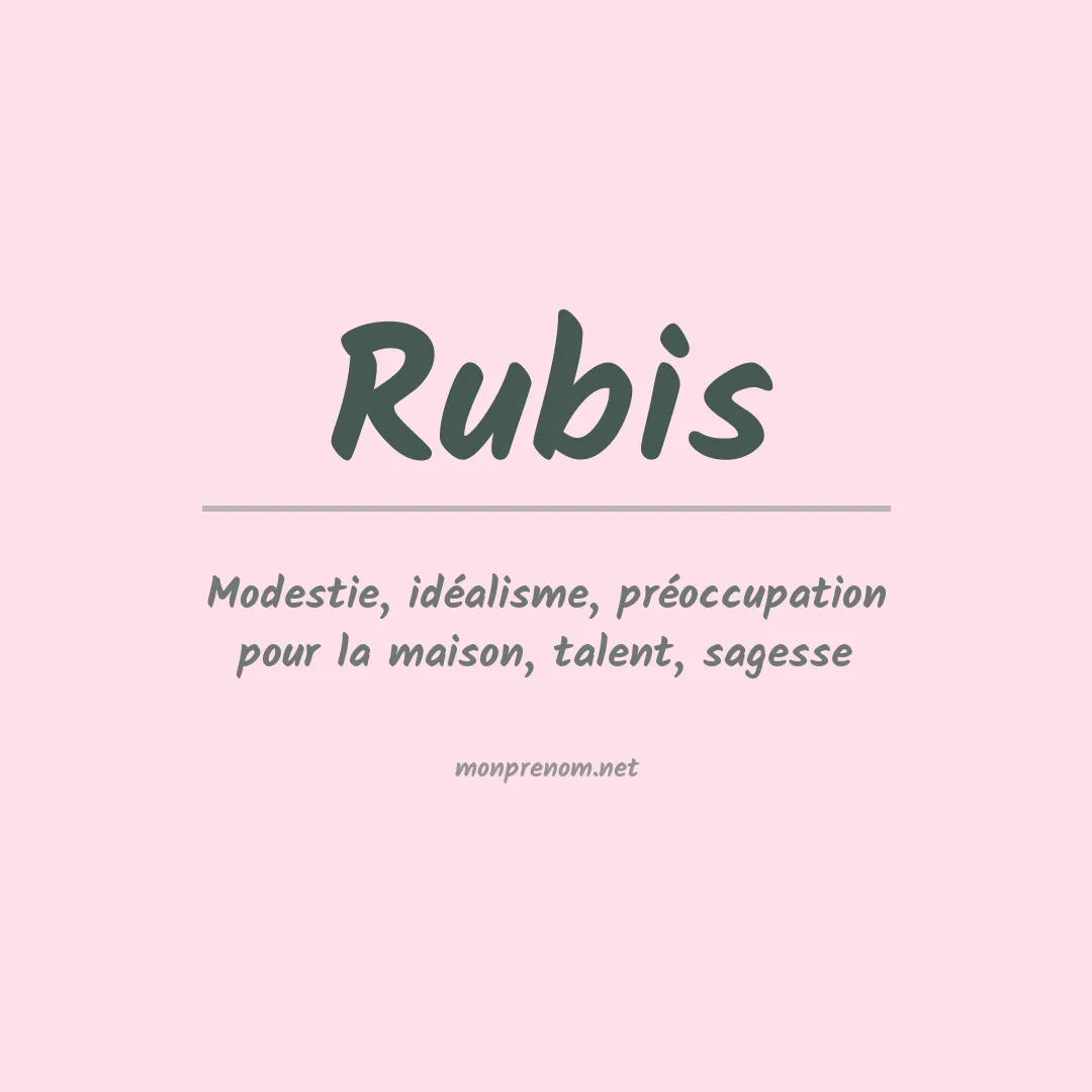 Prénom Rubis