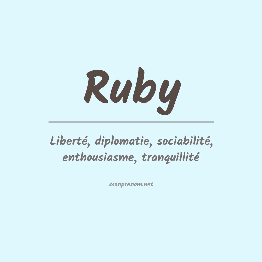 Prénom Ruby