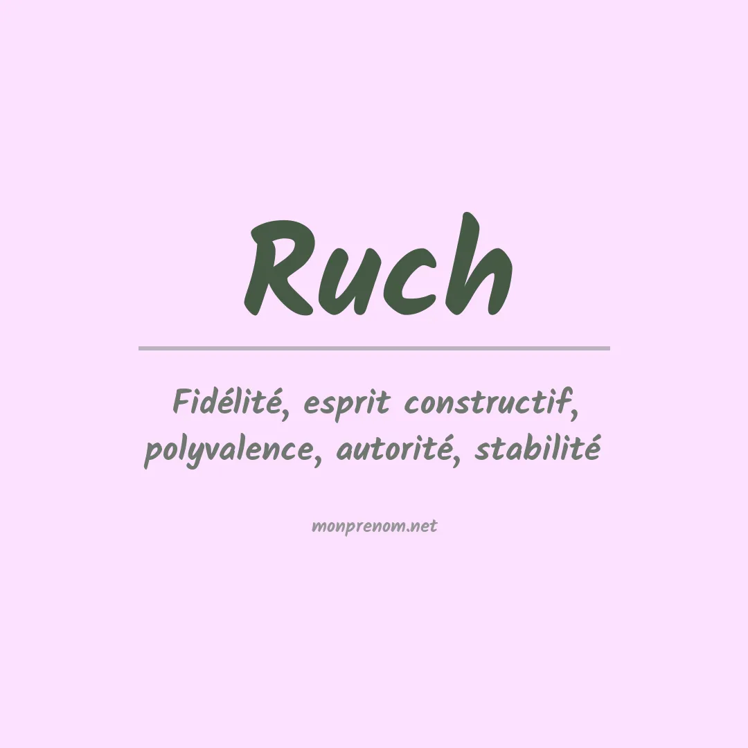 Prénom Ruch