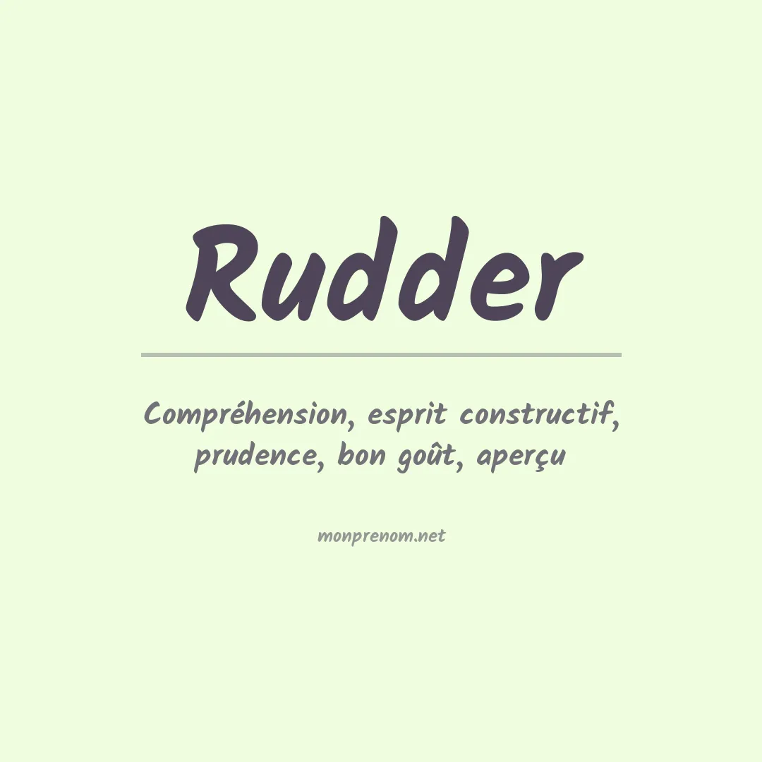 Prénom Rudder