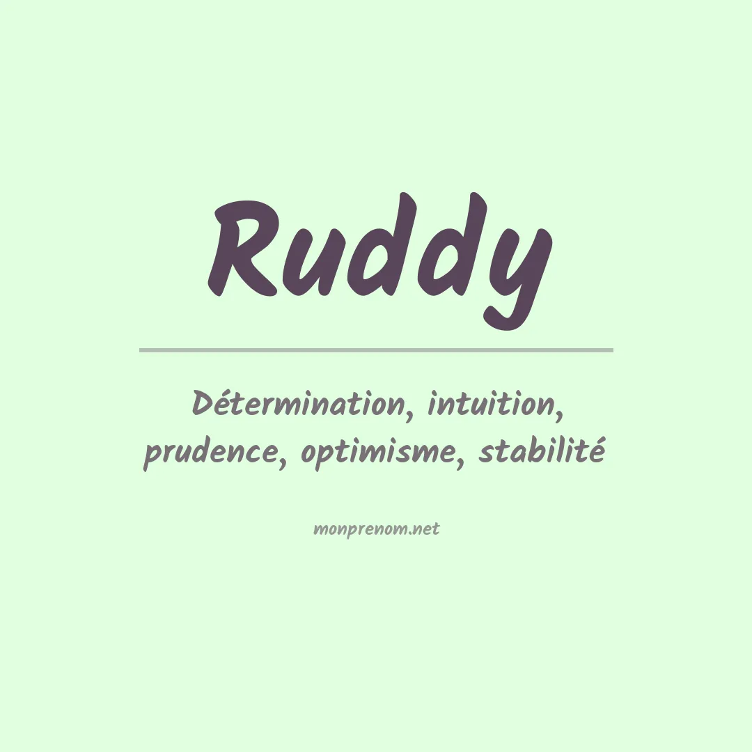 Prénom Ruddy