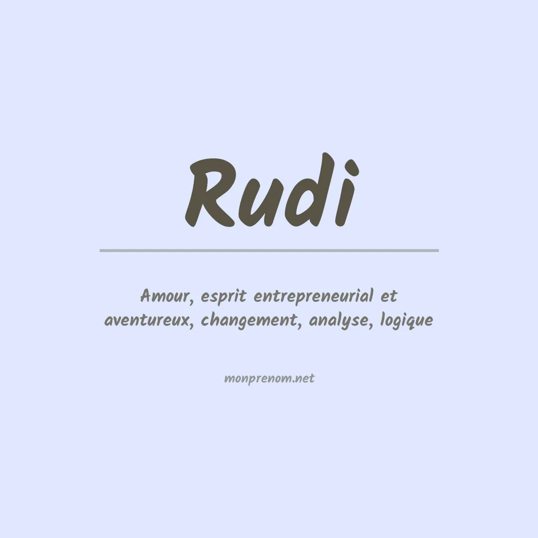 Prénom Rudi