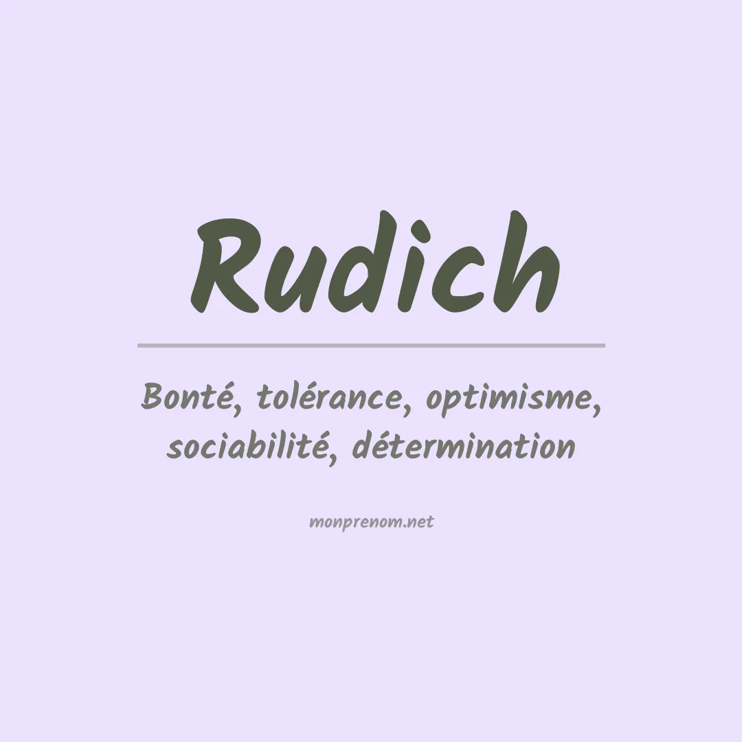 Prénom Rudich