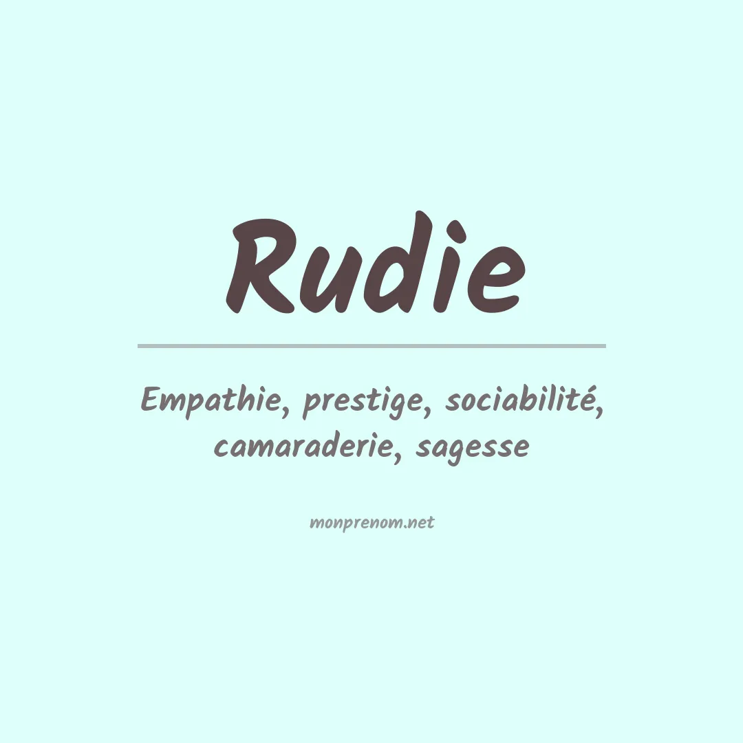 Prénom Rudie