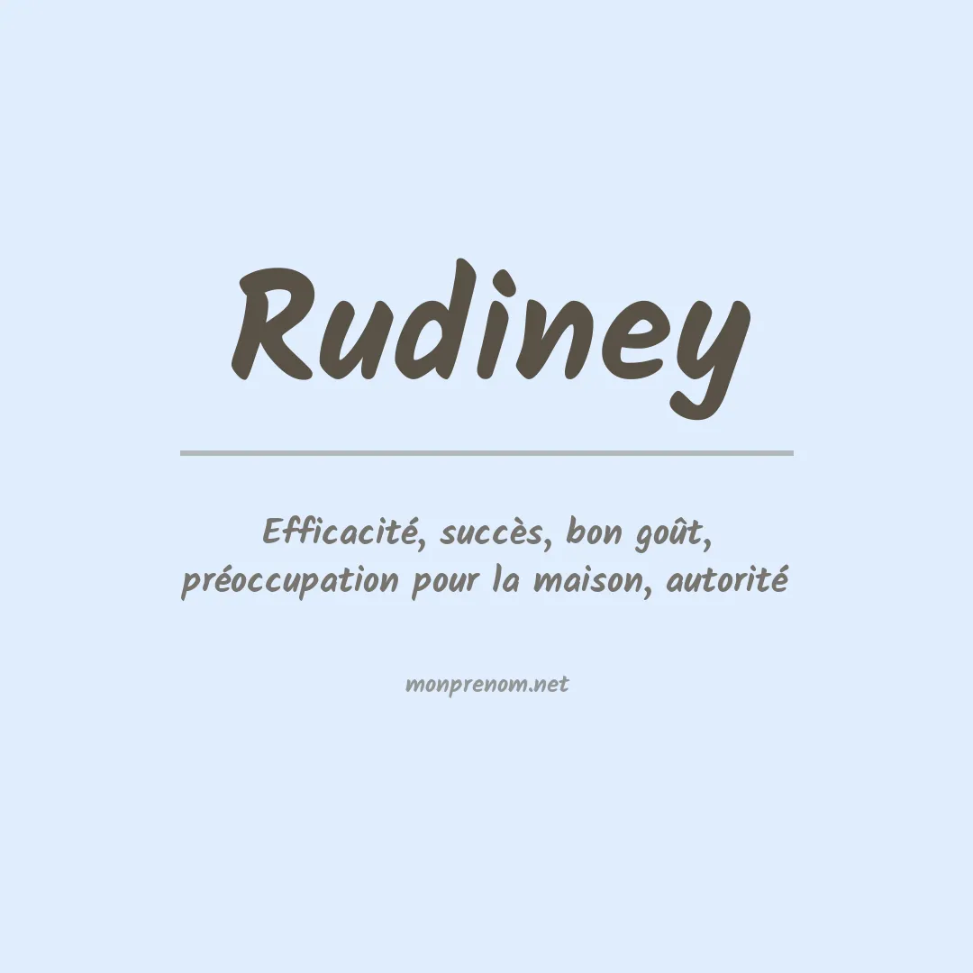 Prénom Rudiney