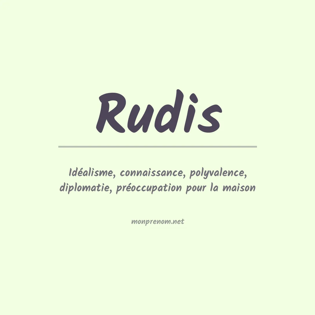 Prénom Rudis