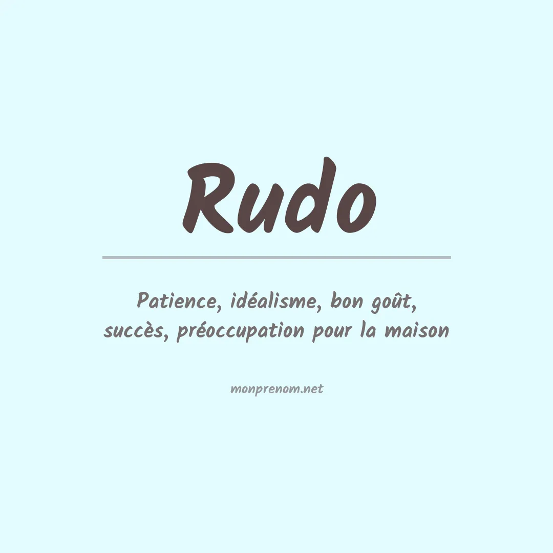 Prénom Rudo