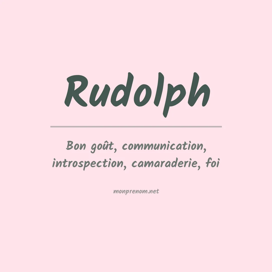 Prénom Rudolph