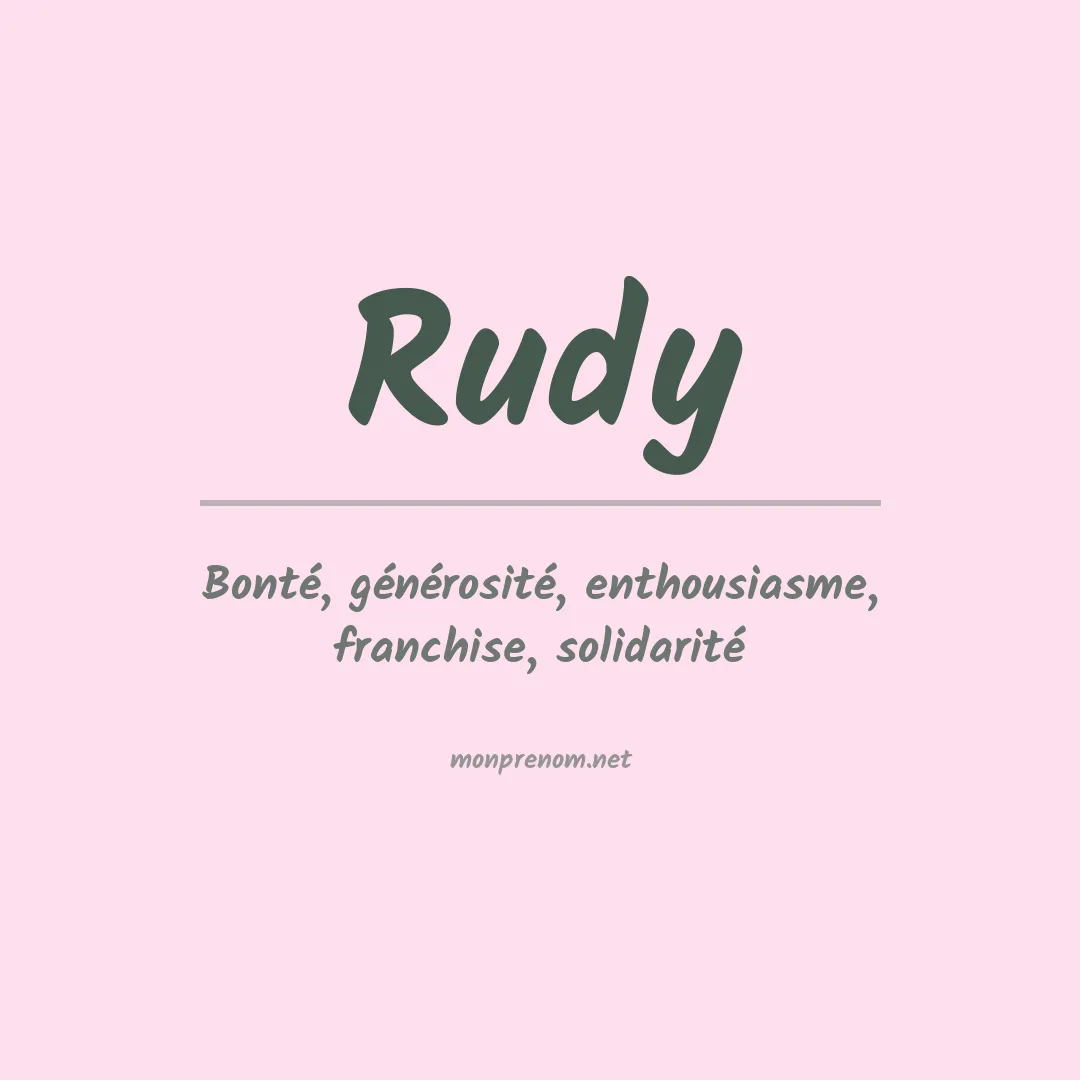 Prénom Rudy