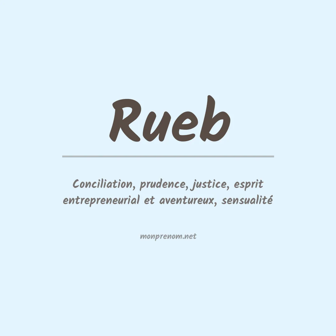 Prénom Rueb