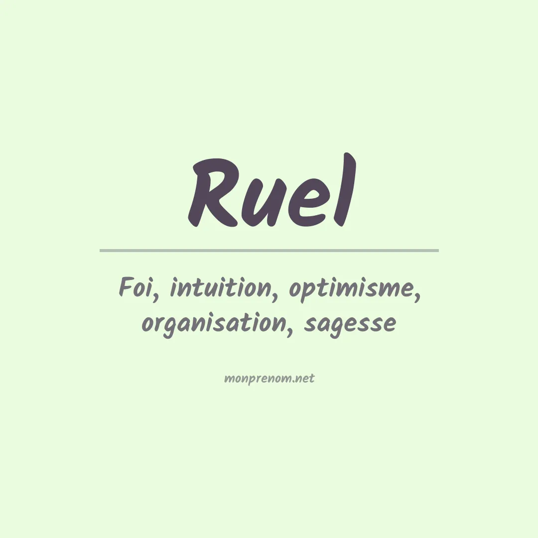 Prénom Ruel