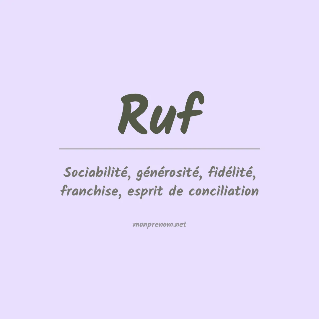 Prénom Ruf