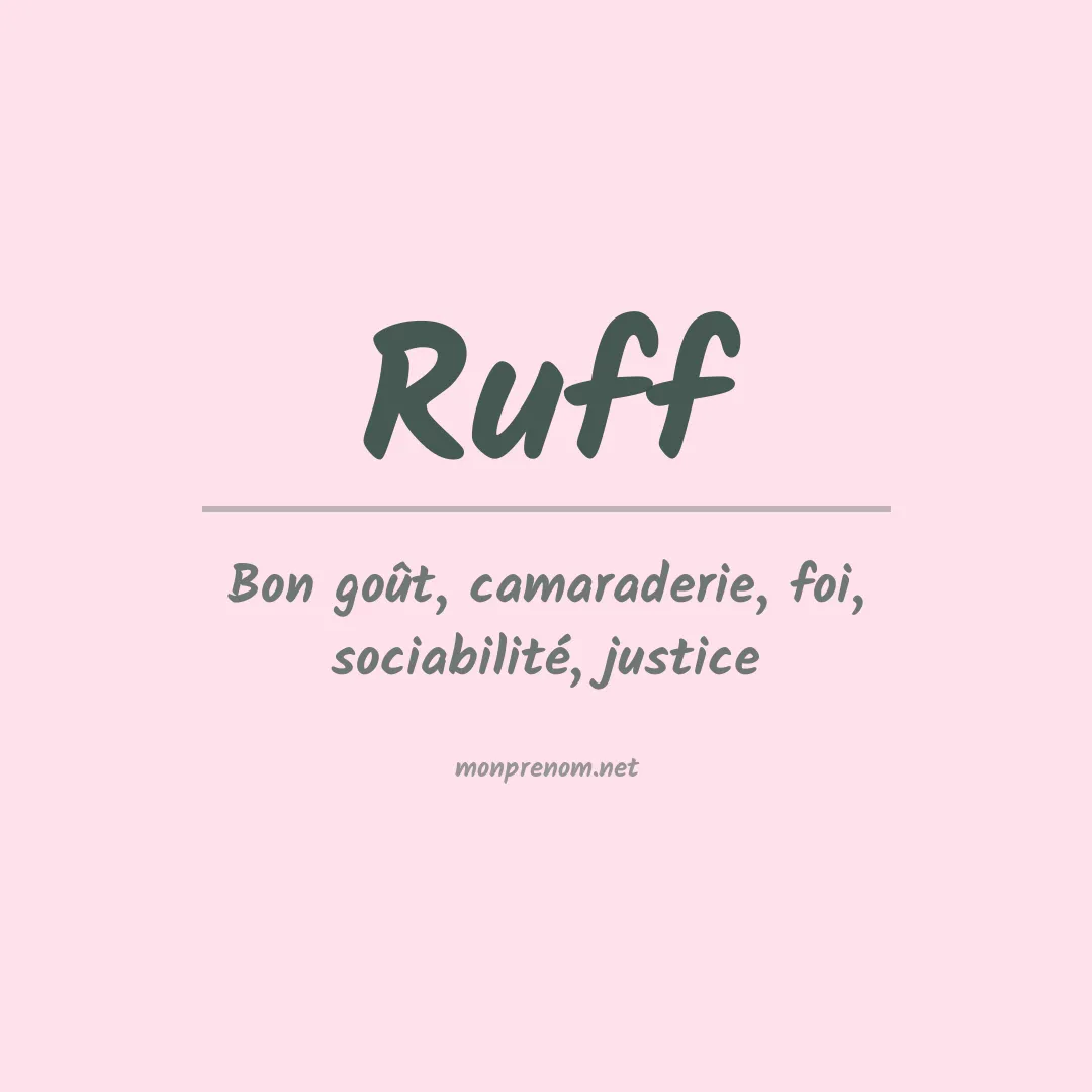 Prénom Ruff