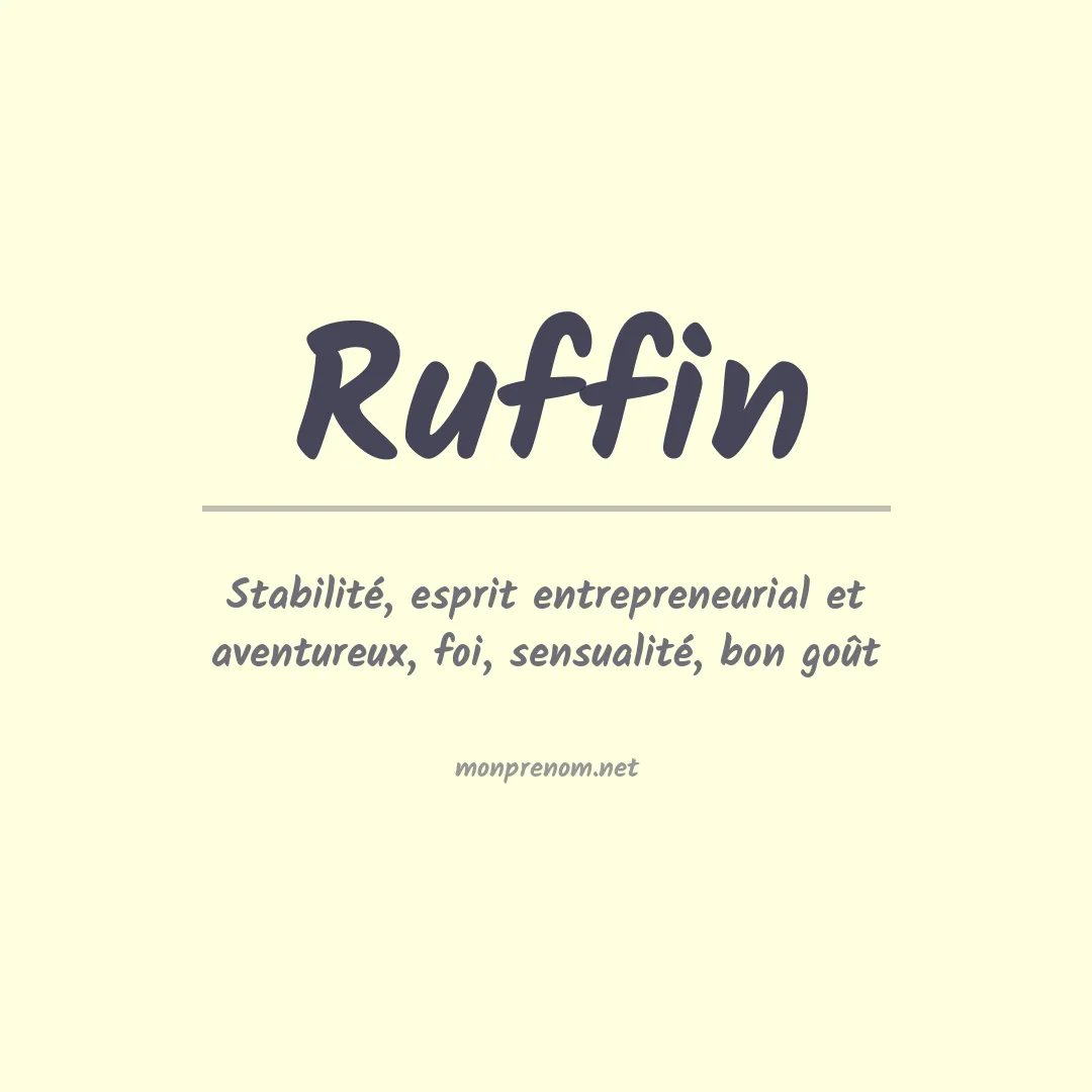 Prénom Ruffin