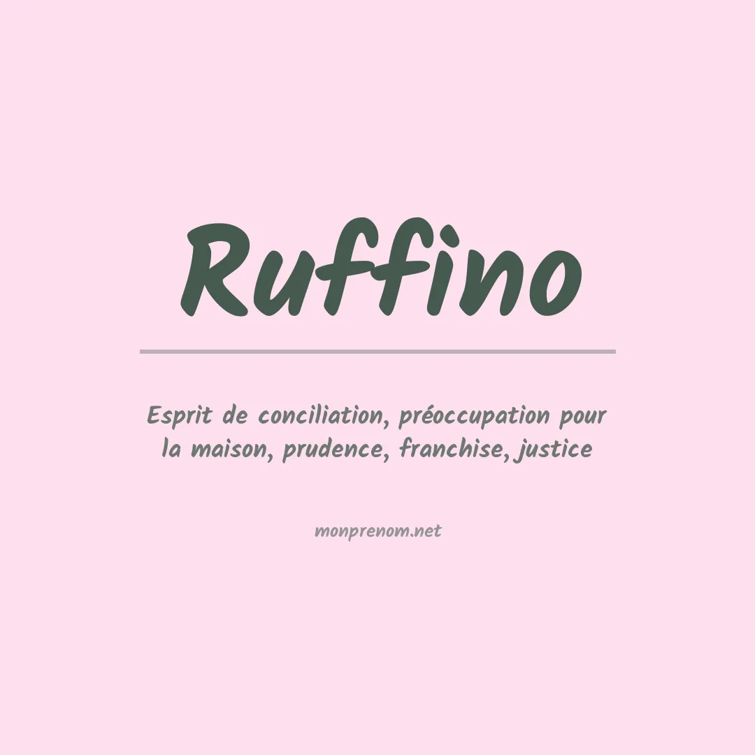 Prénom Ruffino