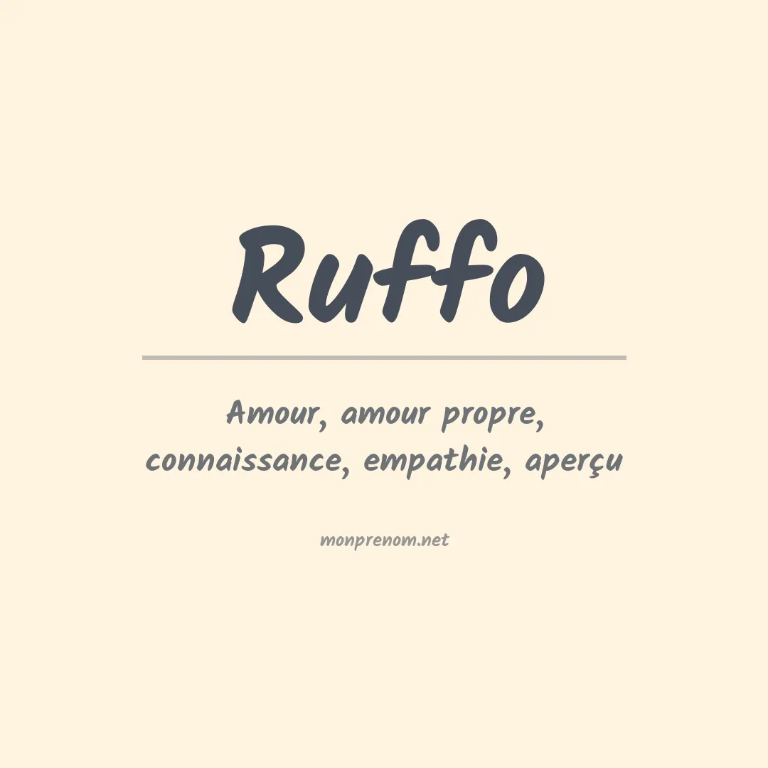Prénom Ruffo