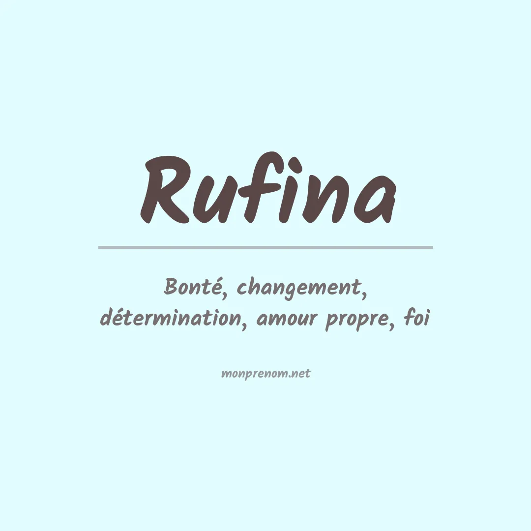 Prénom Rufina