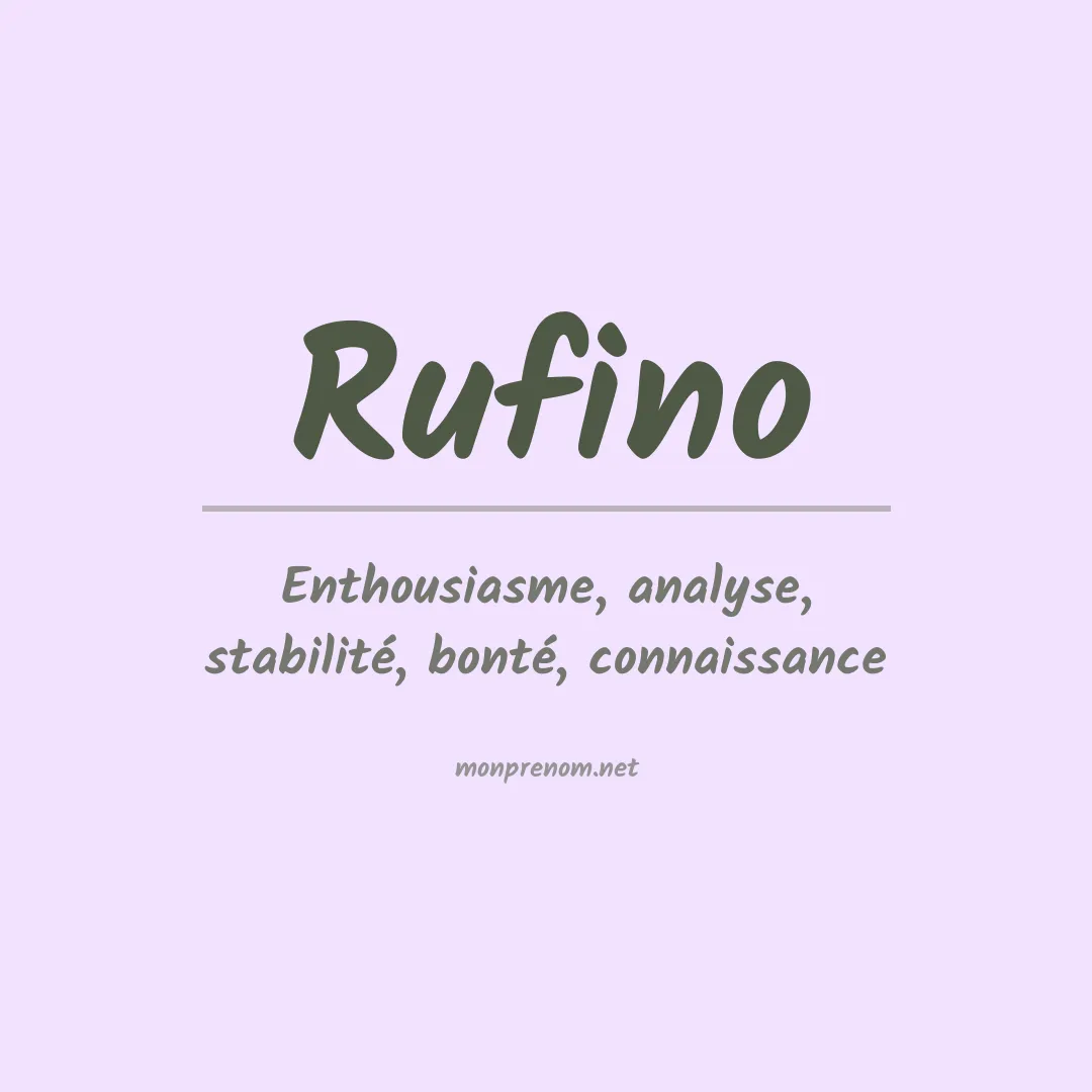 Prénom Rufino