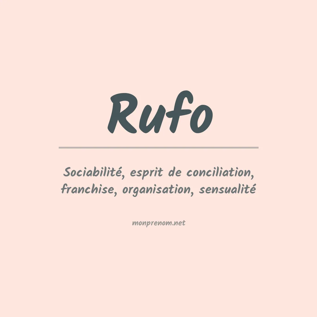 Prénom Rufo