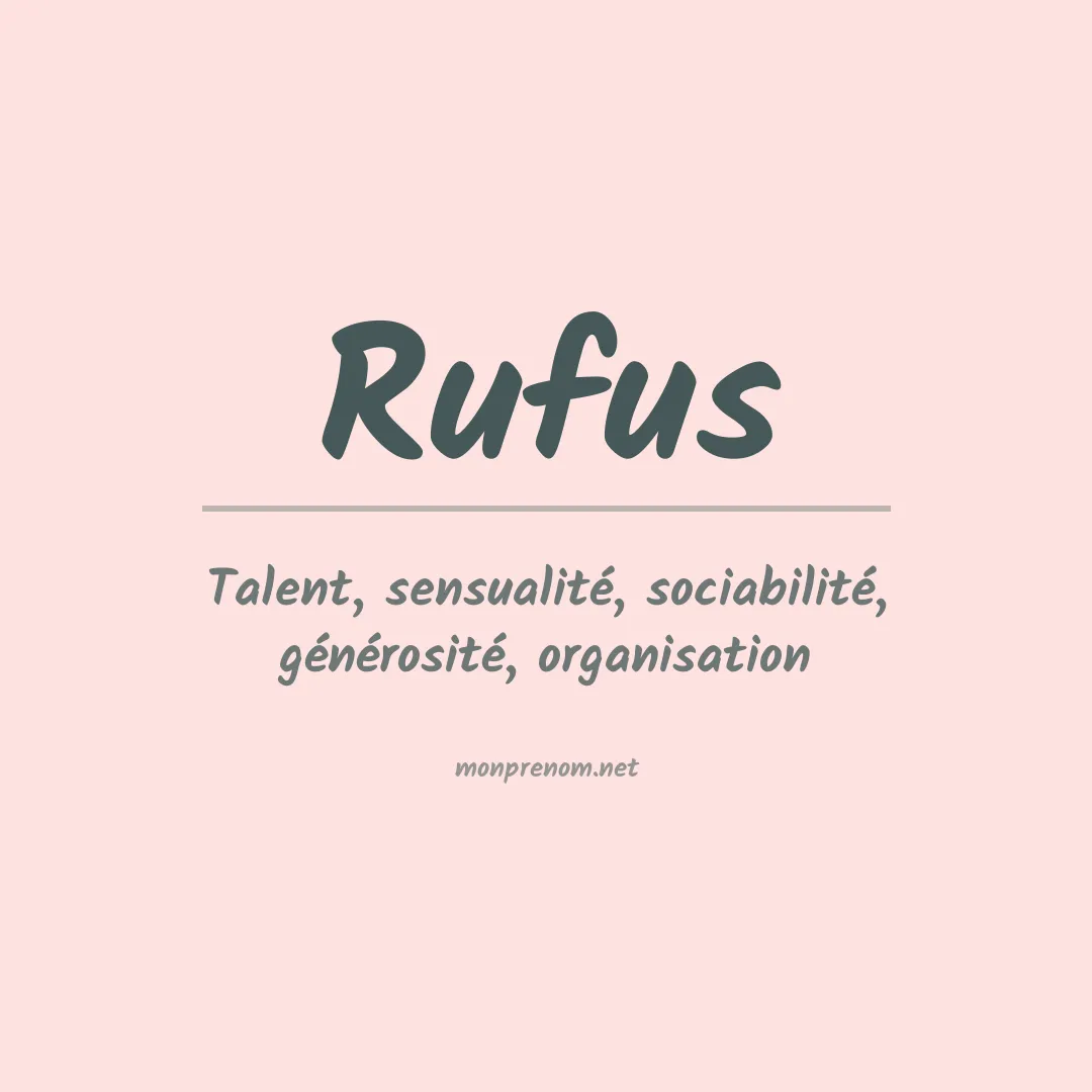 Prénom Rufus