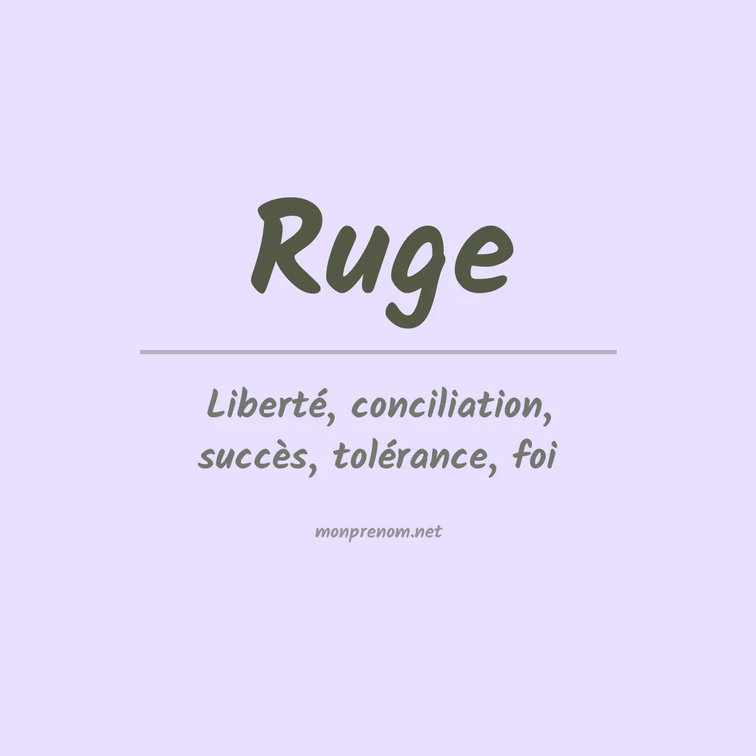Prénom Ruge