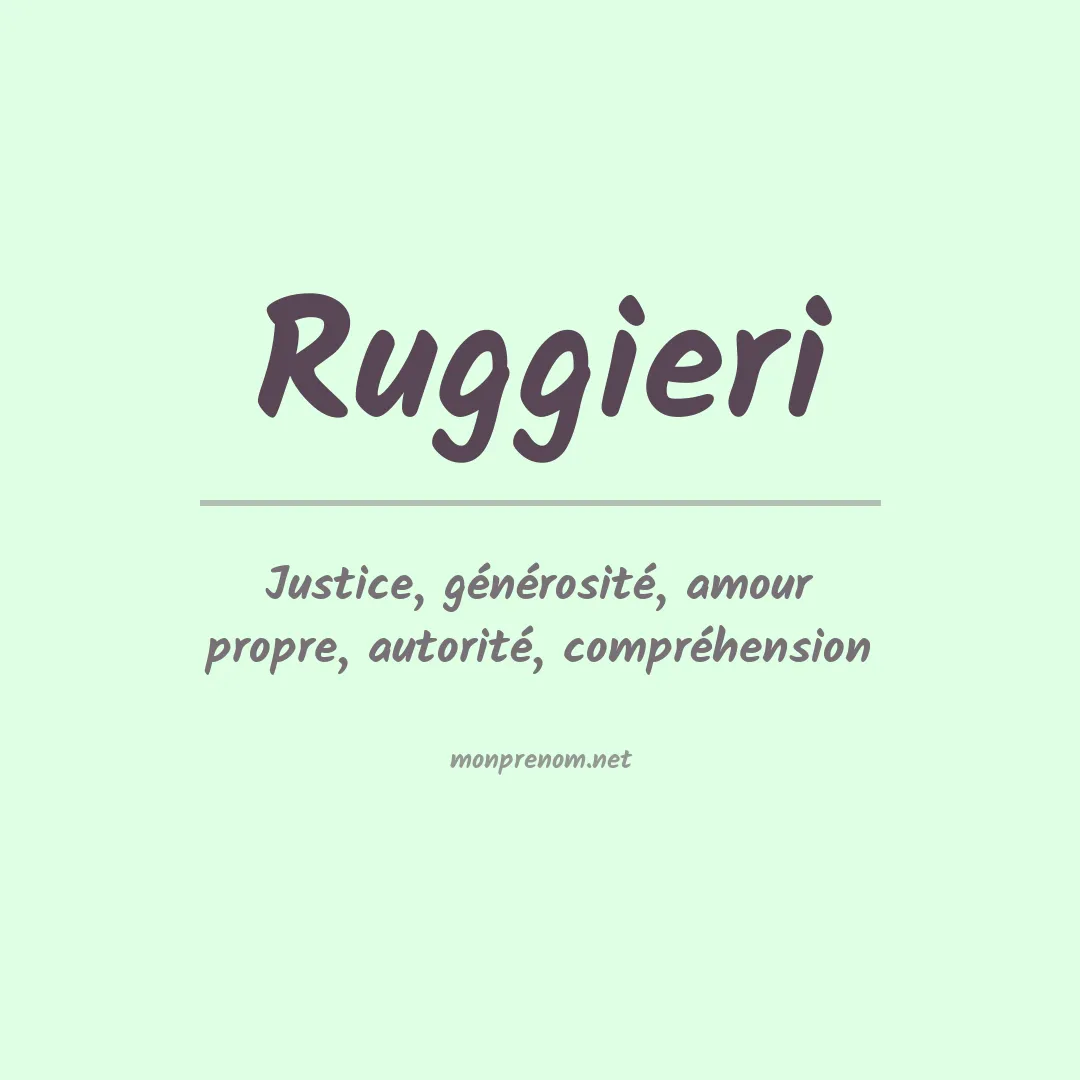 Prénom Ruggieri