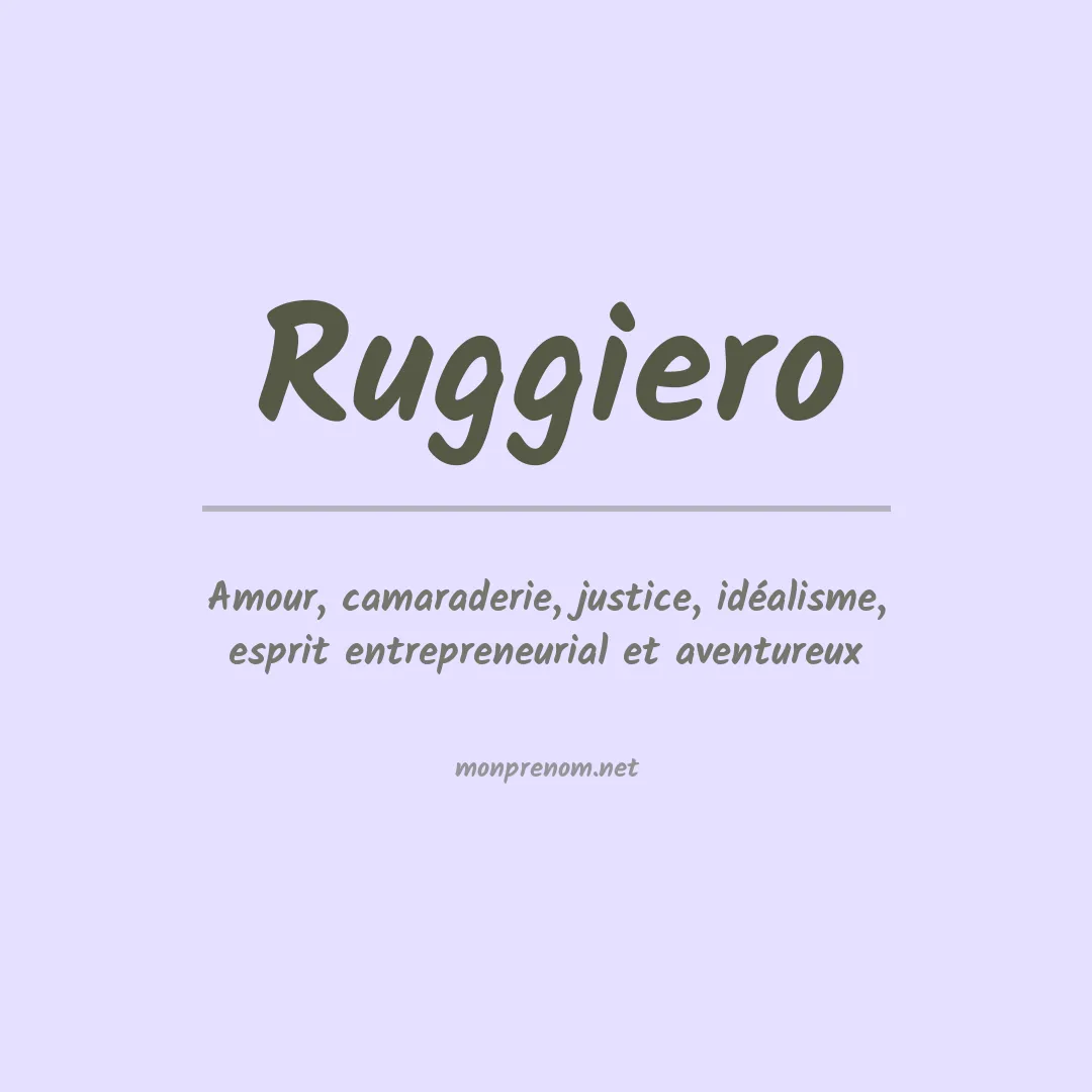 Prénom Ruggiero