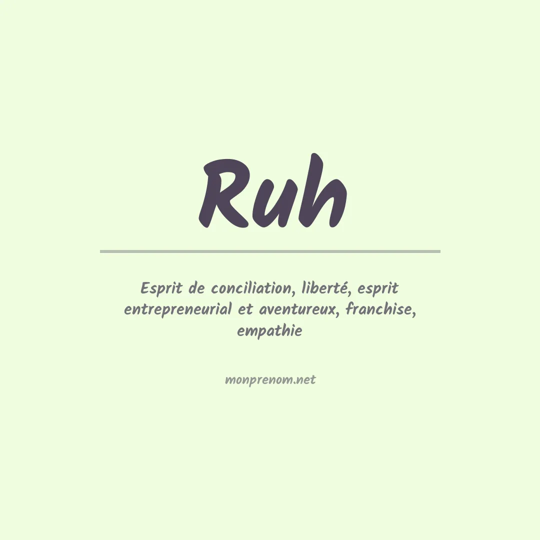 Prénom Ruh