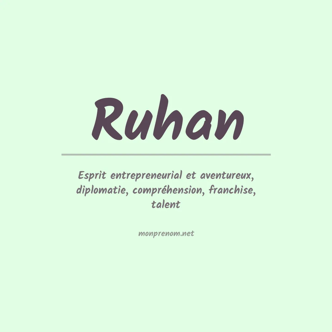 Prénom Ruhan