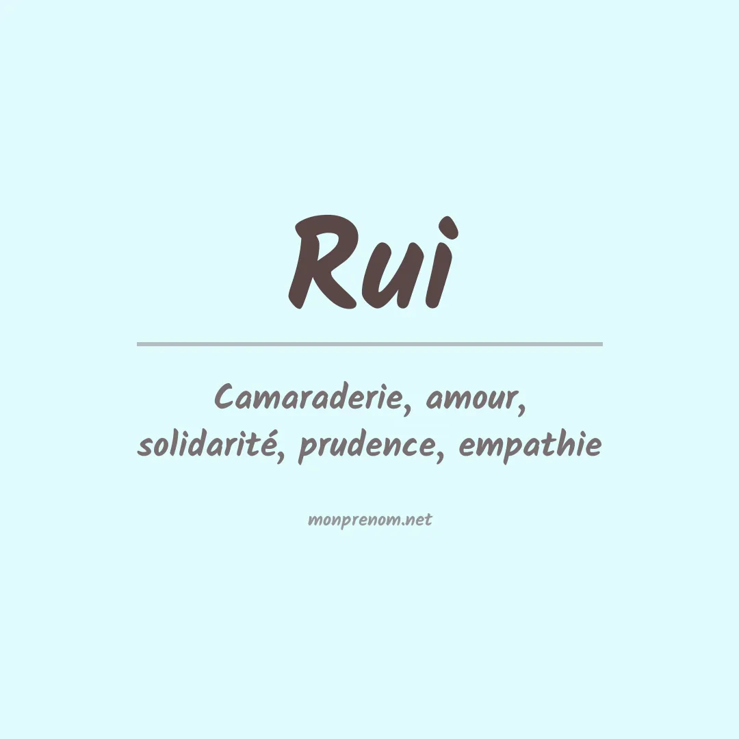 Prénom Rui