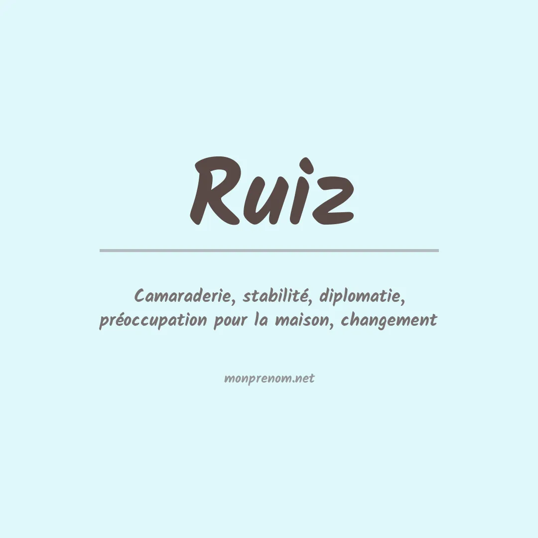 Prénom Ruiz