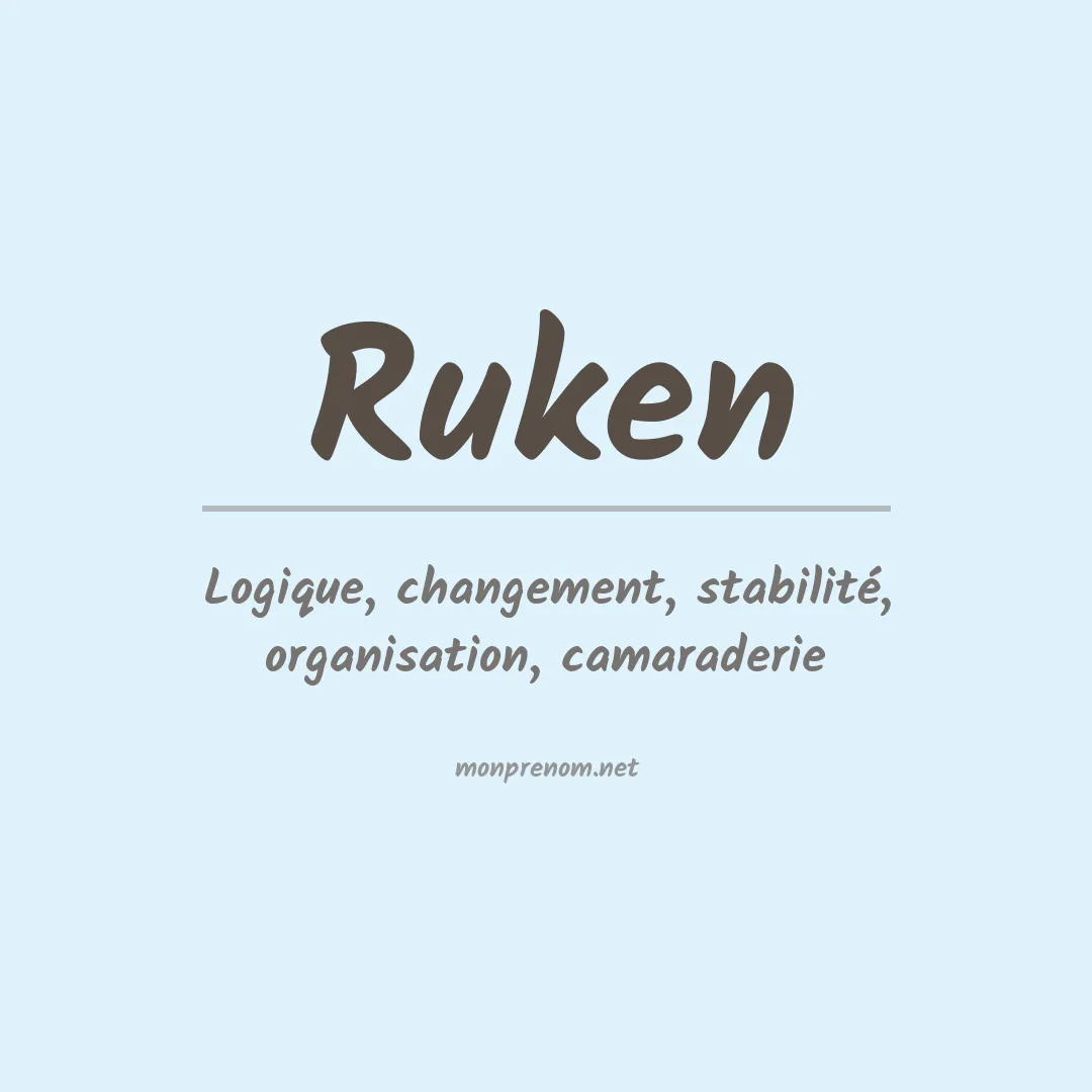 Signification du prénom Ruken