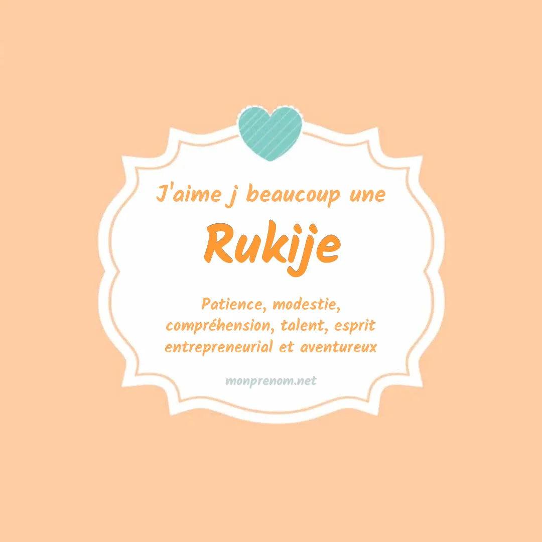 J'aime beaucoup Rukije
