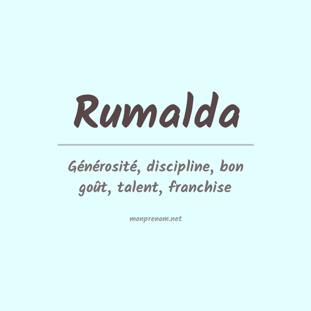 Signification du prénom Rumalda