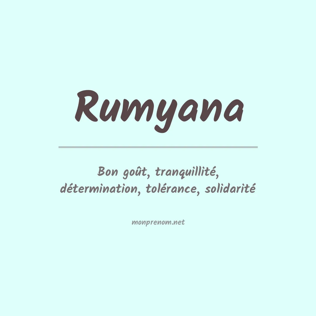 Signification du prénom Rumyana