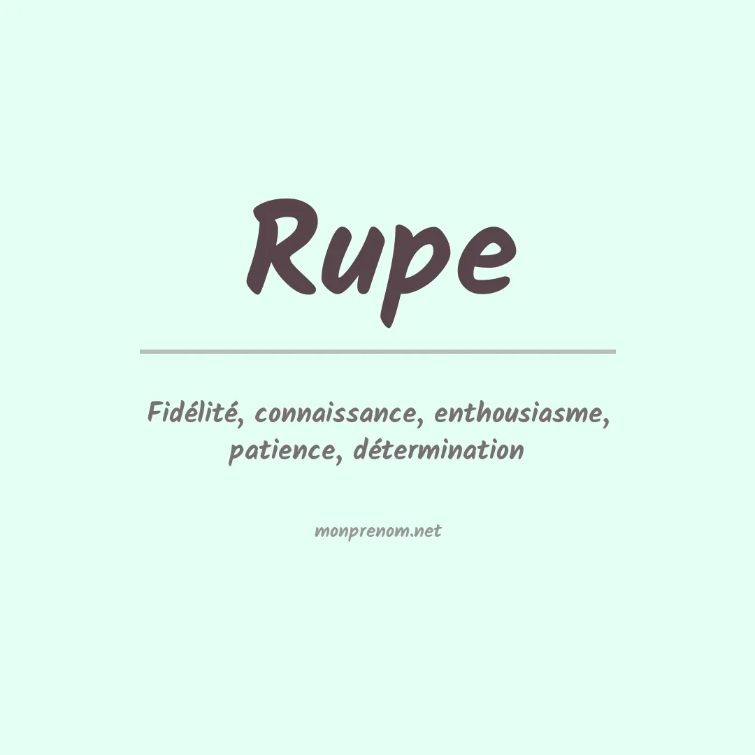 Prénom Rupe