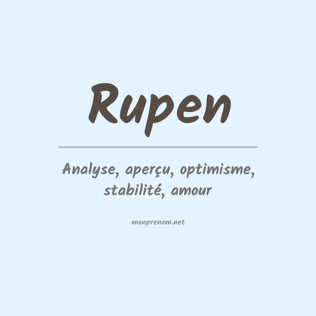 Signification du prénom Rupen