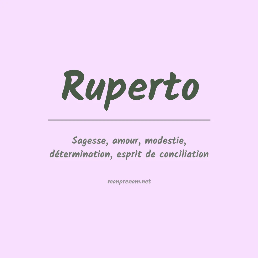 Signification du prénom Ruperto