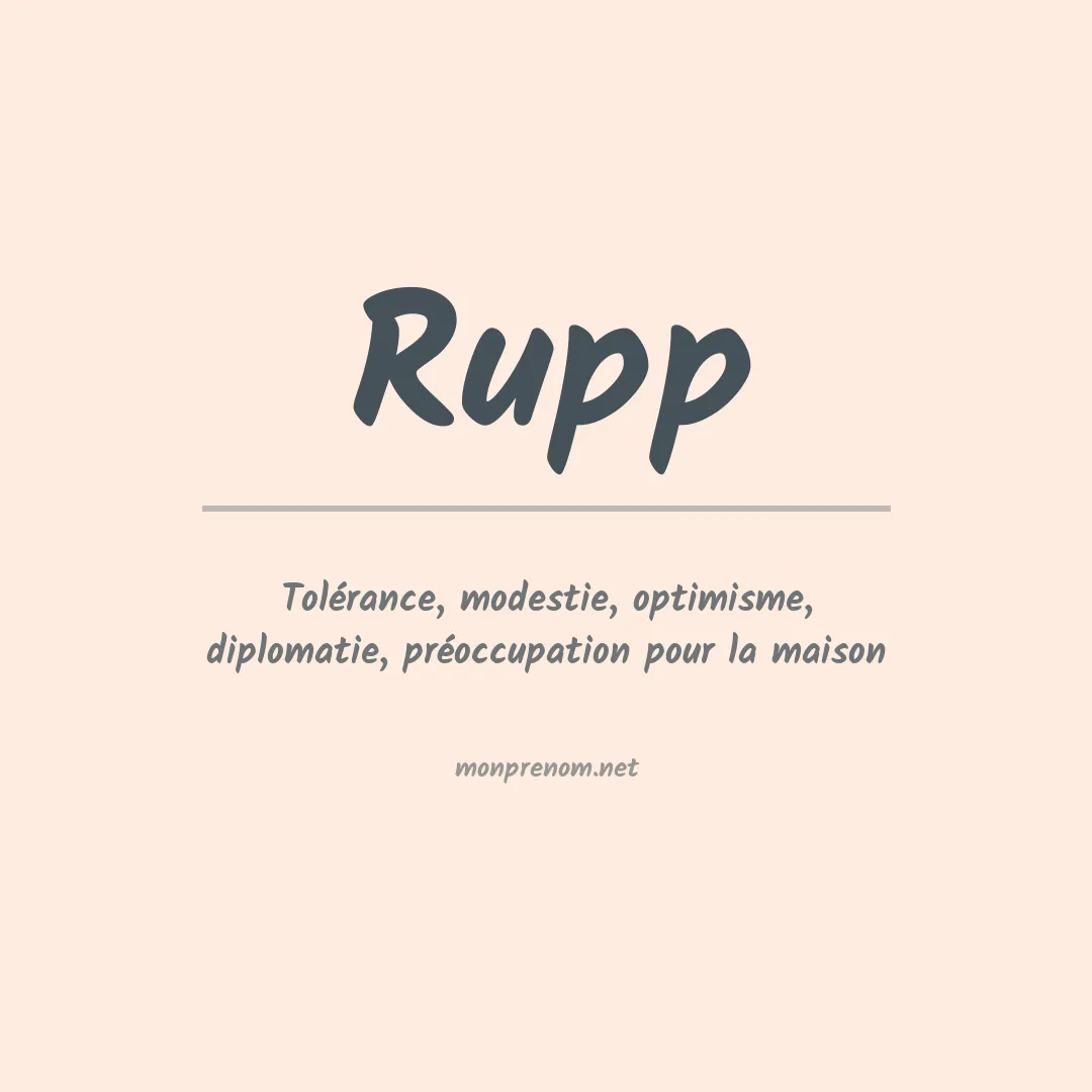 Prénom Rupp