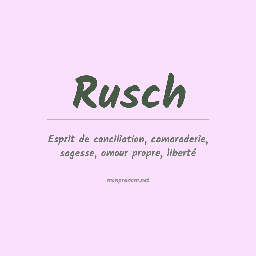 Prénom Rusch