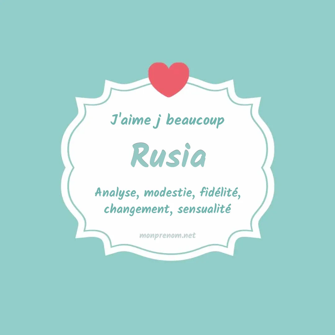 J'aime beaucoup Rusia