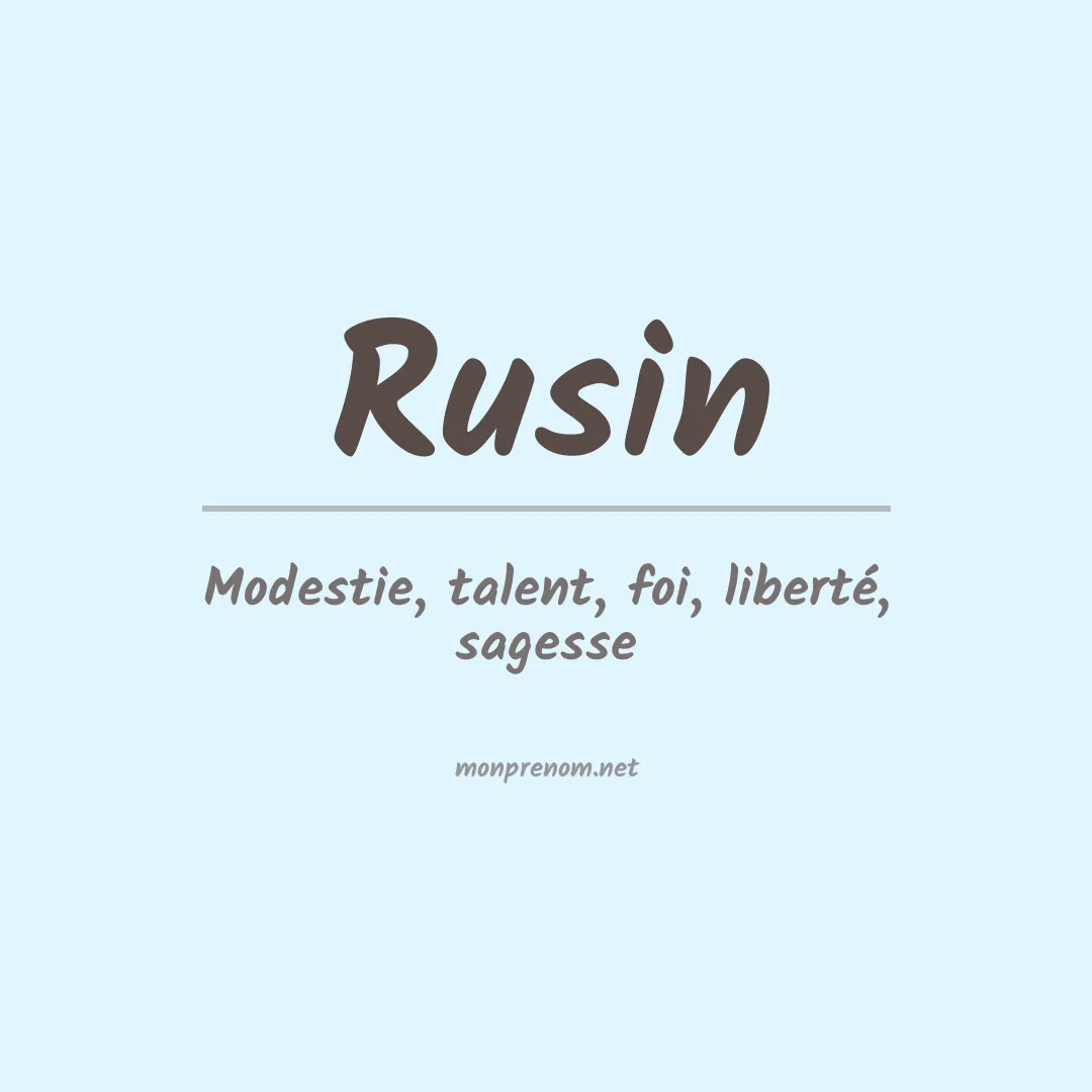 Prénom Rusin