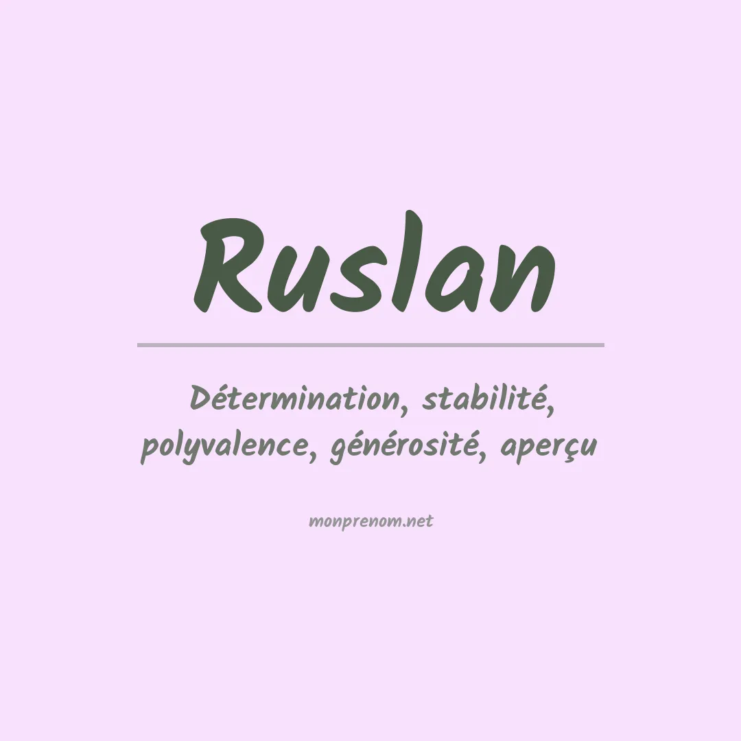 Prénom Ruslan