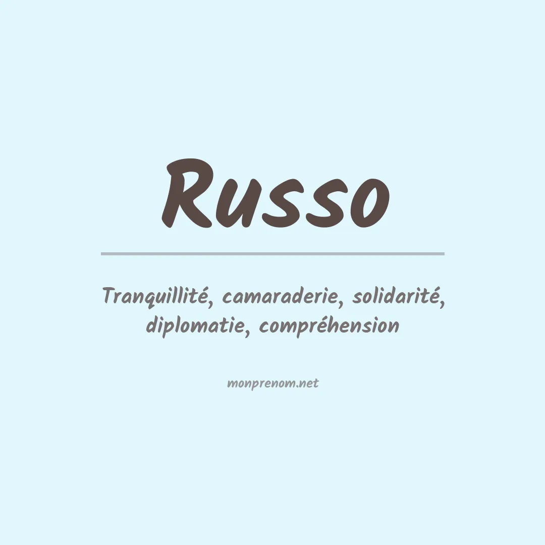 Prénom Russo