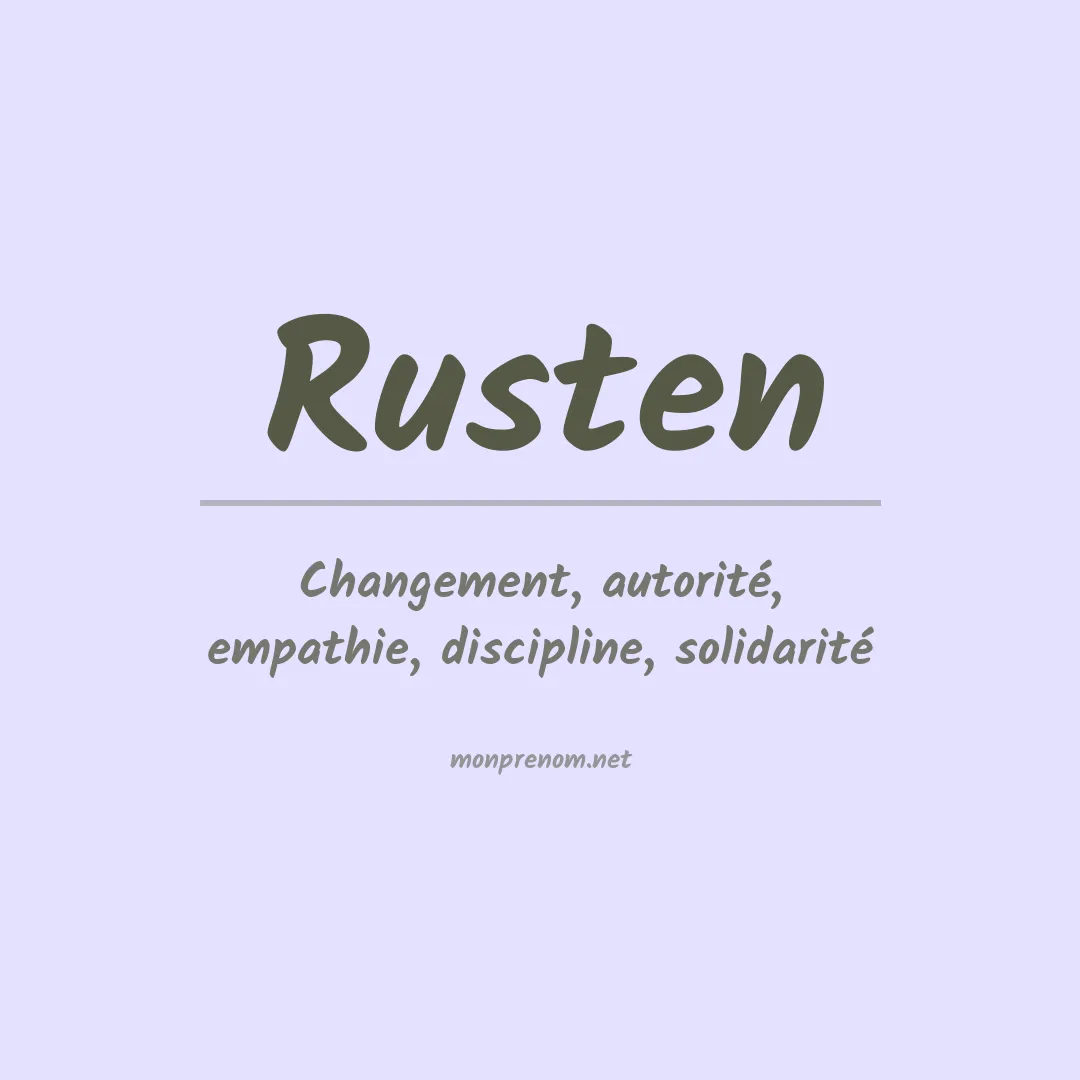 Prénom Rusten