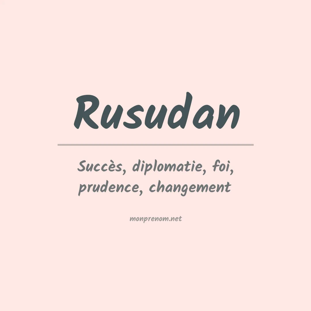 Signification du prénom Rusudan