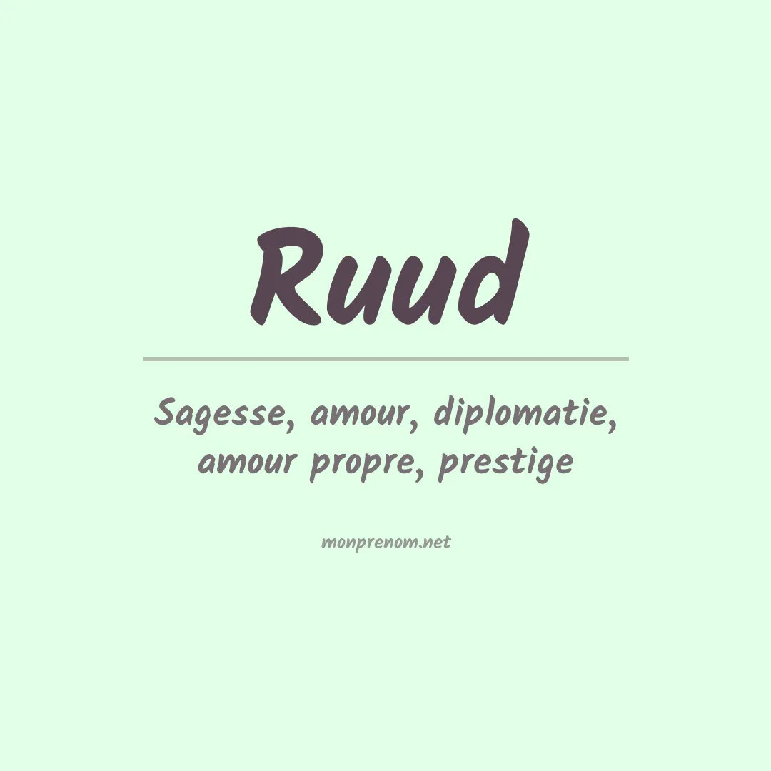 Prénom Ruud